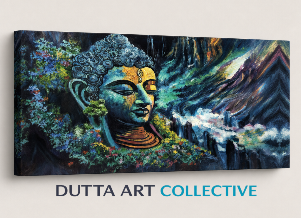Buddha's Elevation Canvas Print | Dutta Art Collective