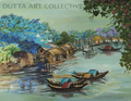 Boats on the River — Fine Art Paper Print