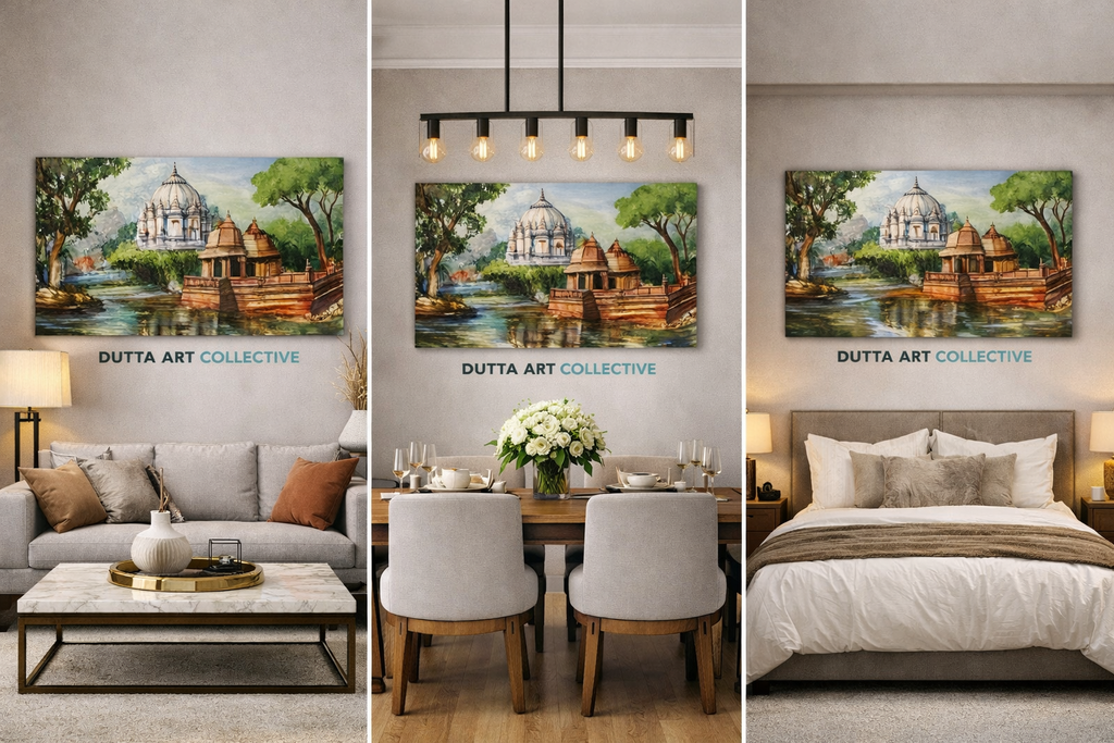 Temple By The Lake — Canvas Print
